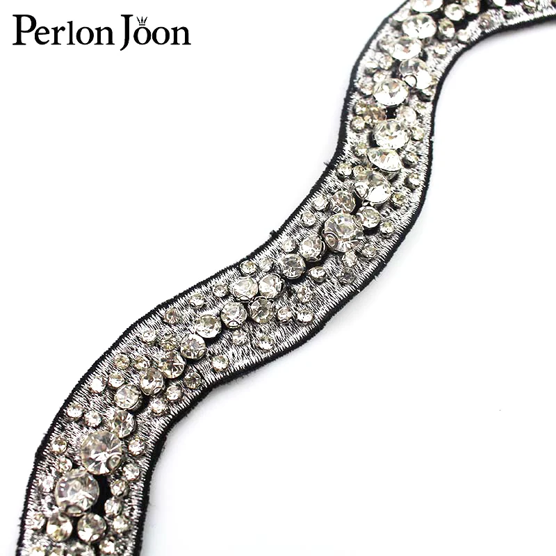 Ручная работа стеклянные длинные Кристальные Стразы для аппликации нашивка