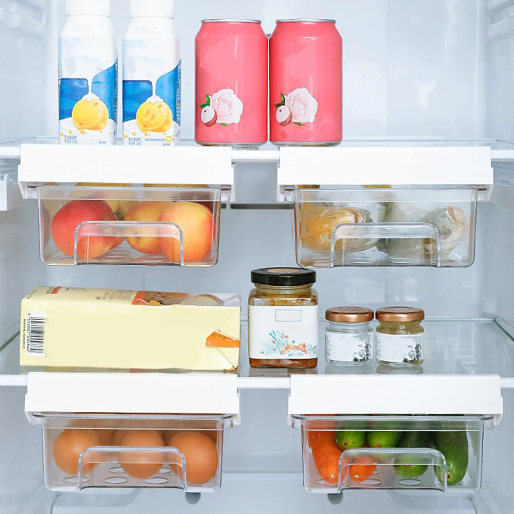 

1pc Drawer Type Hanging Crisper Food Preservation Box for Home Use (White)