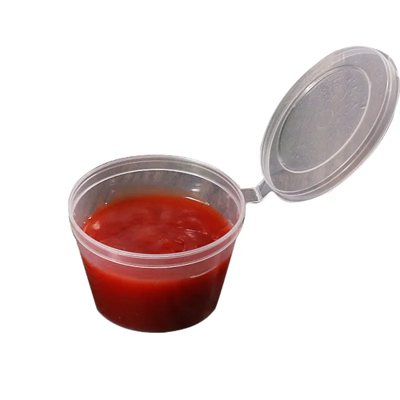 

100pcs Portable sauce box small sealed pudding seasoning packing box disposable plastic box 25ml 100ml transparent gift boxes