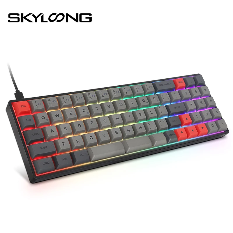 Skyloong SK73 Mechanical Keyboard Hot Swap Wired PBT Keycap RGB Backlit Yellow Switch Teclado Gamer Keyboard For Desktop/Laptop