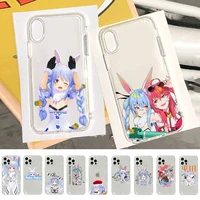 anime usada pekora hololive rabbit phone case for iphone 13 11 12 pro xs max 8 7 6 6s plus x 5s se 2020 xr case
