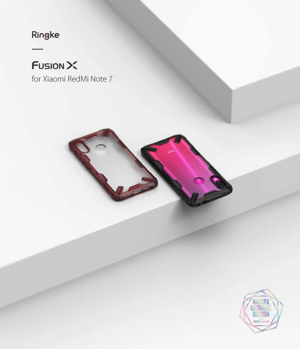 Ringke Fusion X для Xiaomi Redmi Note 7 Чехол прозрачный жесткий PC задняя мягкая TPU рамка чехол
