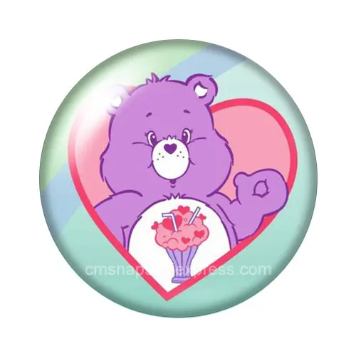 DB1147-12 Прекрасный Care Bears стильная футболка с изображением персонажей видеоигр 18 мм кнопки 10 шт, смешанные цвета, круглый стеклянный кабошон стиль для украшение с защелкой - Окраска металла: DB1147-12