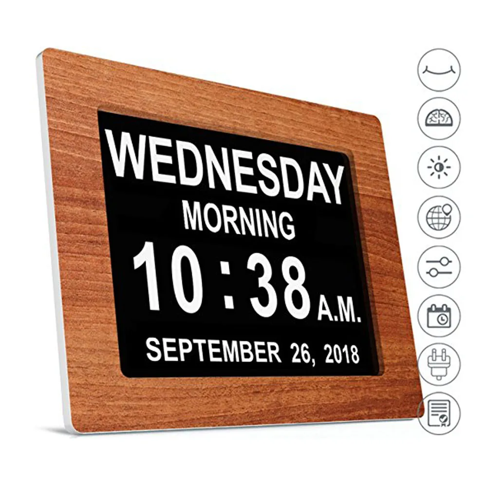 Будильник Электронный большие цифровые часы с отображением даты и времени для