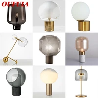 oufula nordic simple contemporary table lamp desk lighting led for home bedroom study decoration