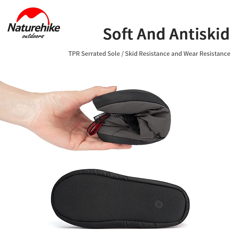 

Теплая обувь Naturehike NH20FS027 на утином пуху, водонепроницаемая и ветрозащитная Нескользящая переносная обувь для дома