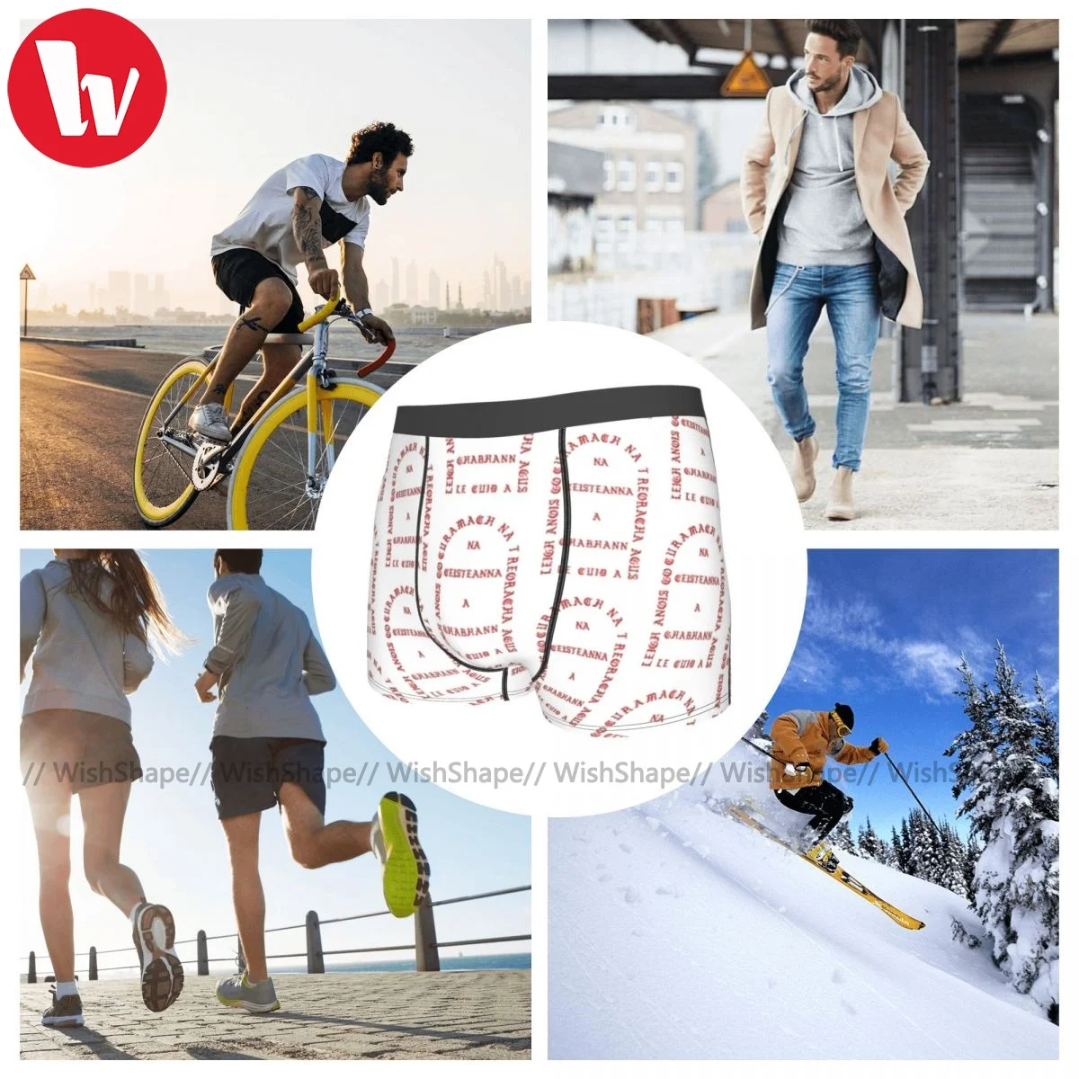 

Kanye West Underwear Sublimation Hot Polyester Trunk Design Classic Men Boxer Brief