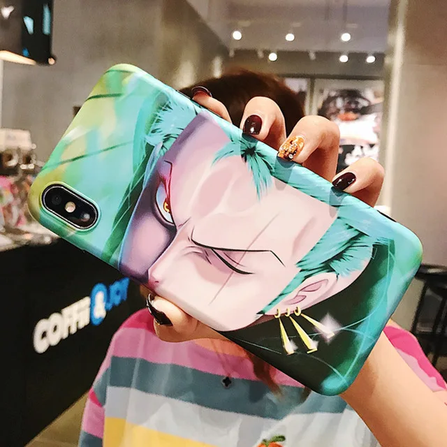 Тёмно-синий One Piece funda Case for iphone 11 Pro Max Japan Anime Luffy Zoro Naruto TPU back cover for iPhone XR XS Max 8 7 6 6S Plus Coque - Цвет: Тёмно-синий