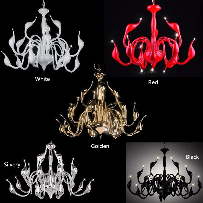 

Art Deco European Candle Crystal LED Swan Chandeliers Ceiling Bedroom Living Room Modern Decoration G4 Lighting Free Shipping