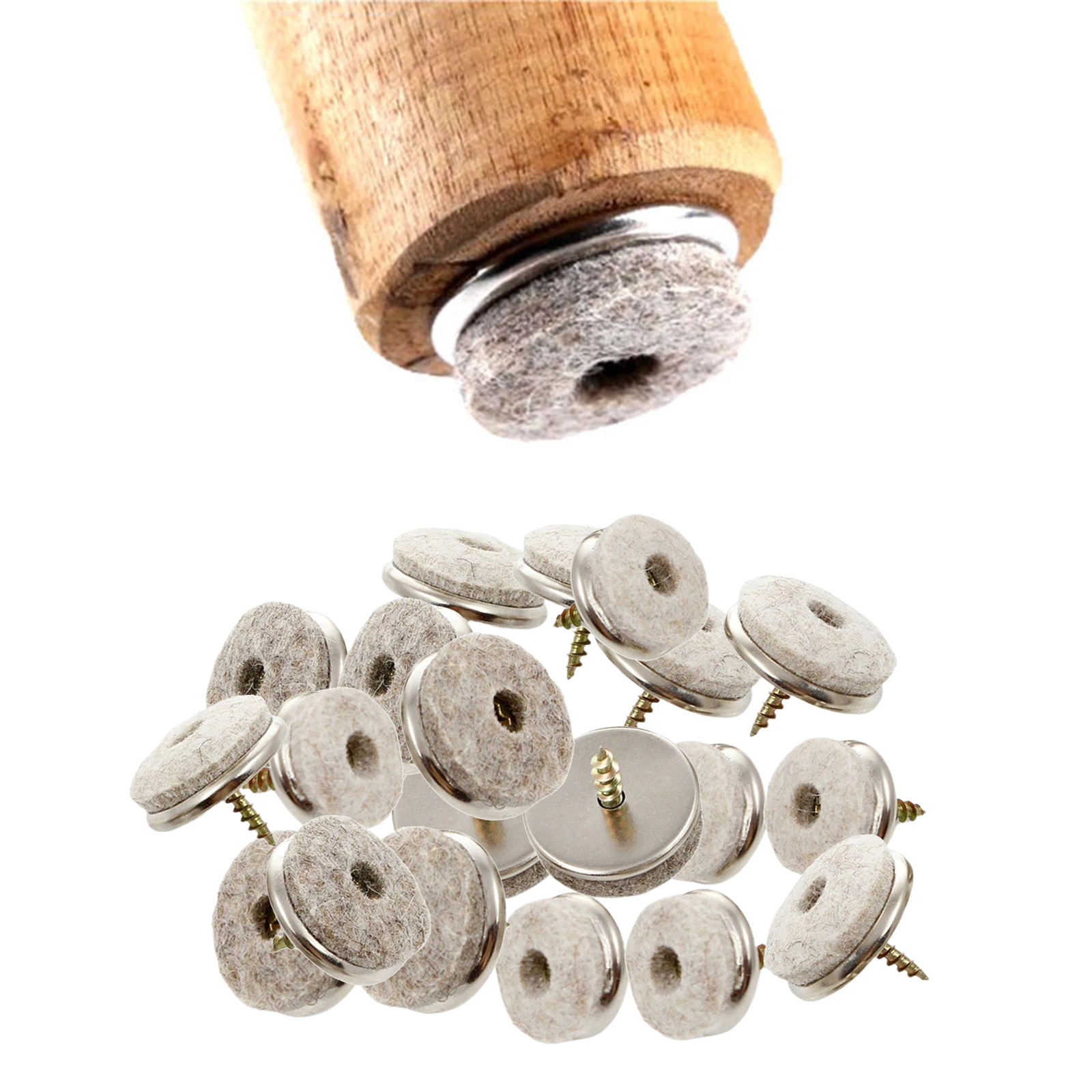 

20Pcs Felt Pads Floor Protector with PIn Nail 22/24/28/38mm