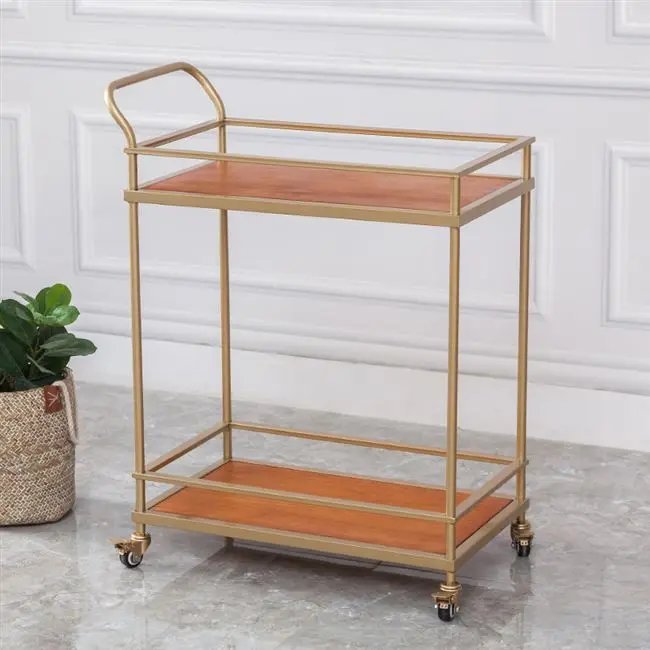 Европейская Золотая тележка для напитков в гостиницах ресторанах креативная