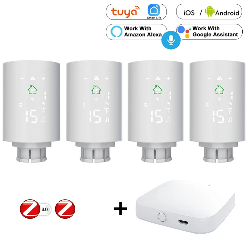 

Tuya ZigBee3.0 Smart Radiator Actuator Programmable Thermostatic Radiator Valve Temperature Controller 2MQTT Setup With Alexa