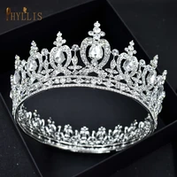 a51 royal wedding hair jewelry accessories round queen bridal tiaras and crowns pageant diadem head ornament bride headpiece