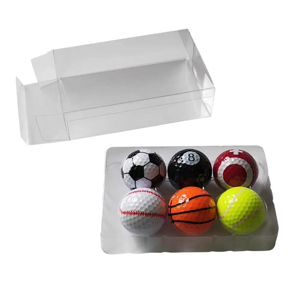 6 шт./компл. подарочный набор мячей для гольфа (футбол баскетбол настольный
