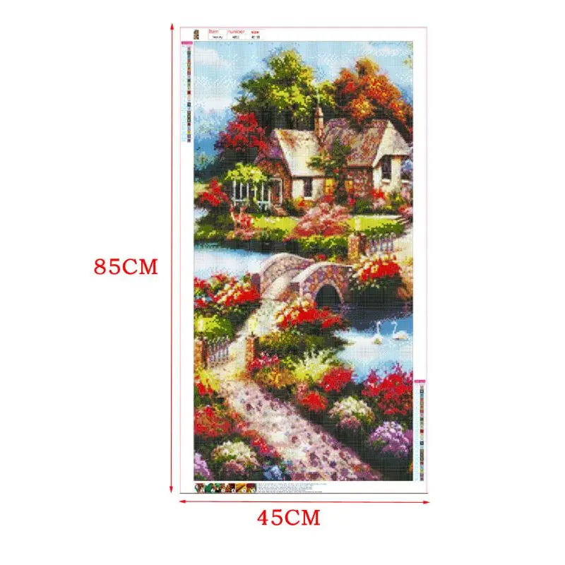 

House Bridge DIY 5D Full Drill Diamond Painting Embroidery Cross Stitch Kit Rhinestone Home Decor Craft D2TD