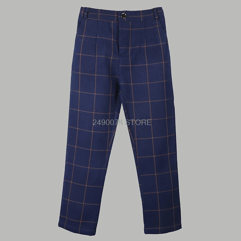 blue pants От 2 до 16 лет г. Весенне-осенние школьные штаны для мальчиков-подростков детская черная одежда детские штаны длинные брюки - Цвет: blue pants