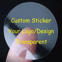 print photo custom stickers label personalise logo transparent clear adhesive round label gift tags