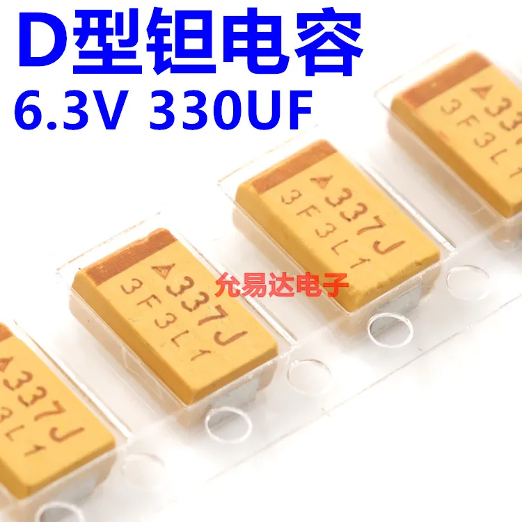 

SMD tantalum capacitor 7343 D type 6.3V 330UF printing 337J original spot