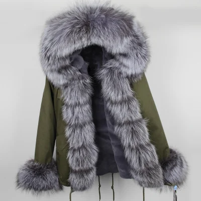 13 OFTBUY, парка, зимняя куртка для женщин, большой натуральный Лисий мех, воротник, теплая Толстая парка, верхняя одежда, зимнее пальто, женское меховое пальто - Цвет: 13
