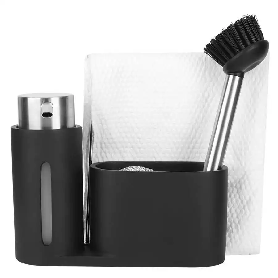 Дозатор для кухонной раковины контейнер моющих средств тряпка посуды стеллаж