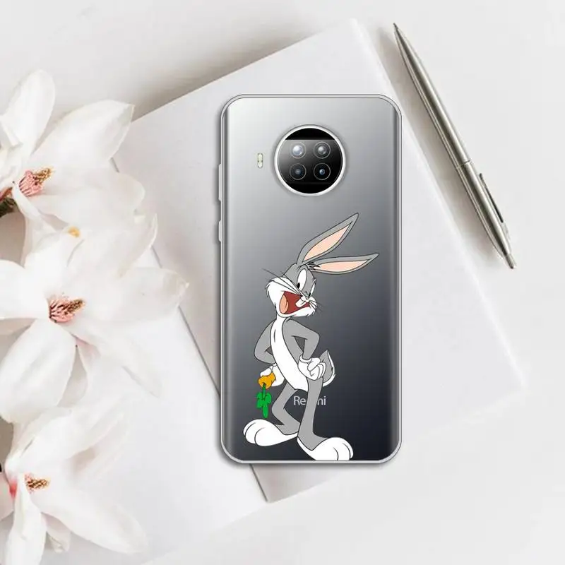 

Bugs Bunny cute animal funny animal Phone Case Transparent for Xiaomi Redmi note 10 t 8 9 pro lite 11