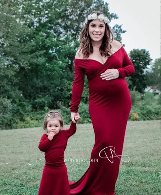 

Explosion fashion maternity dress solid color mercerized cotton pregnant V-neck collar tailoring long photography dress