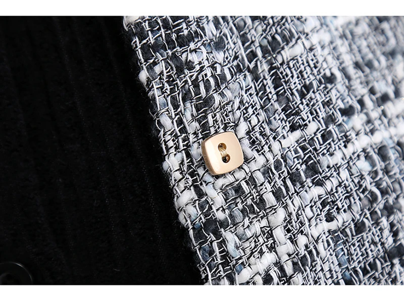 

[EAM] Women Cotton Linen Spliced Fake Two Big Size Dress New Lapel Long Sleeve Loose Fashion Spring Autumn 2021 1DD2091