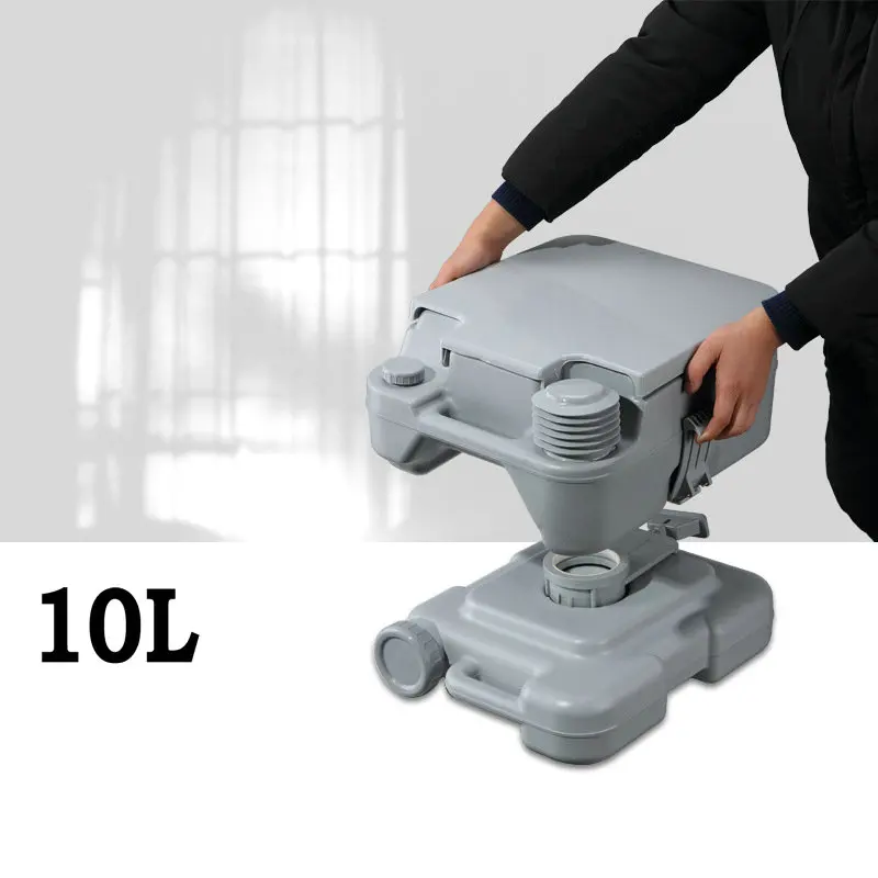 

Mobile Camping Toilet Portable Travel Chemical WC Outdoor 10L Flushing Potty for Outdoor Activities or Long Road Boat Trip