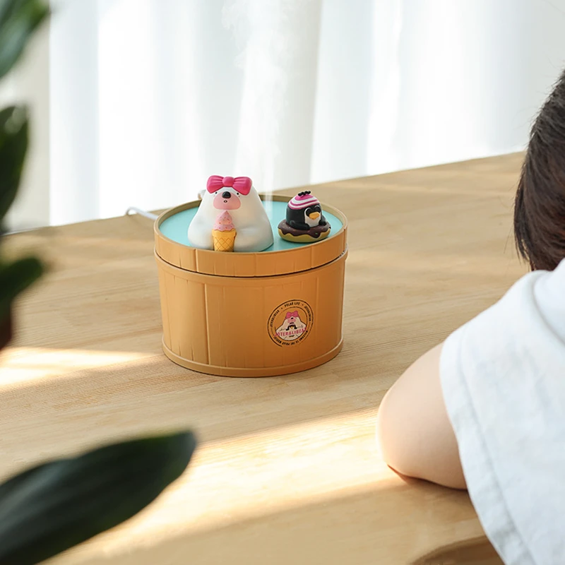 Увлажнитель воздуха ультразвуковой автомобильный 500 мл USB с мультяшным медведем |