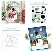 arrival new reusable embossing template joyful snowman metal cutting dies and stamps diy scrapbook diary gift decoration stencil