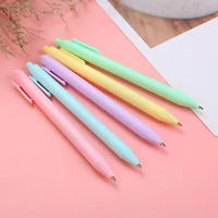 2 pcslot cute pure color press gel pen creative cute ballpoint pen signature pen for students stationery office school supplies