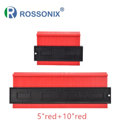 5 inch red-10red Rossonix 2 шт. форма контурный Калибр Дубликатор 5 дюймов 10 дюймов пластиковый профиль копировальный Калибр деревянная маркировка обмотки труб плиточный ламинат - Цвет: 5 inch red-10red