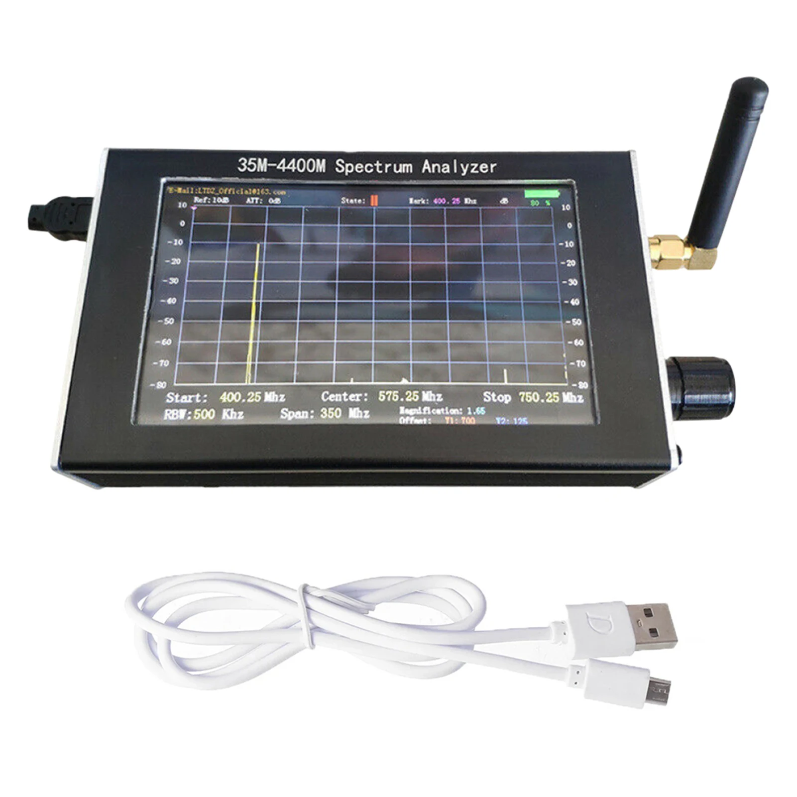 

USB Interface Measuring Tool LCD Display 35M To 4400M Interphone Signal With Antenna Handheld Analyzer Professional