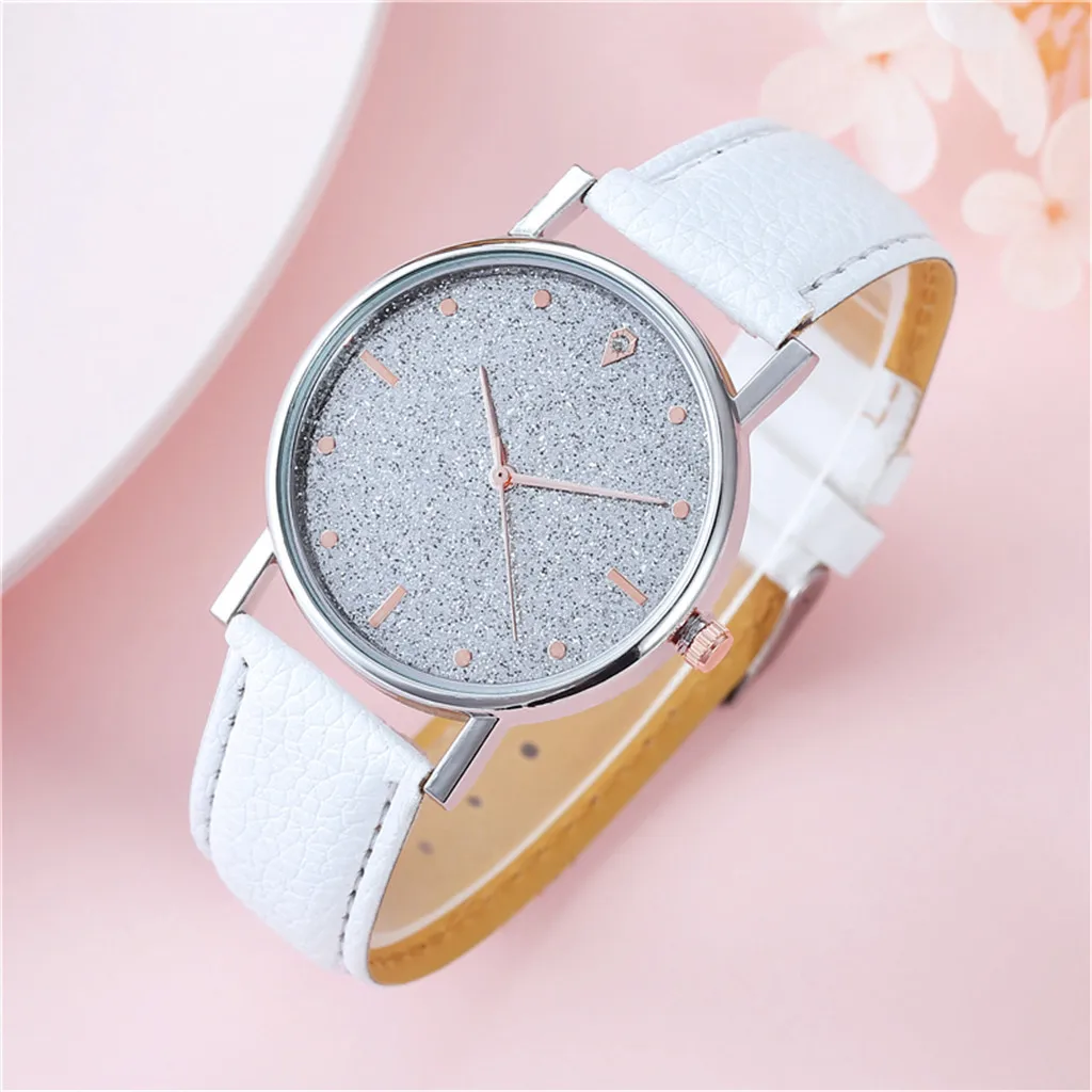 

Wrist Watches For Women Luxury Quartz Watch Stainless Steel Dial Casual Bracele Watch Leather Band Wristwatches Zegarek Damski