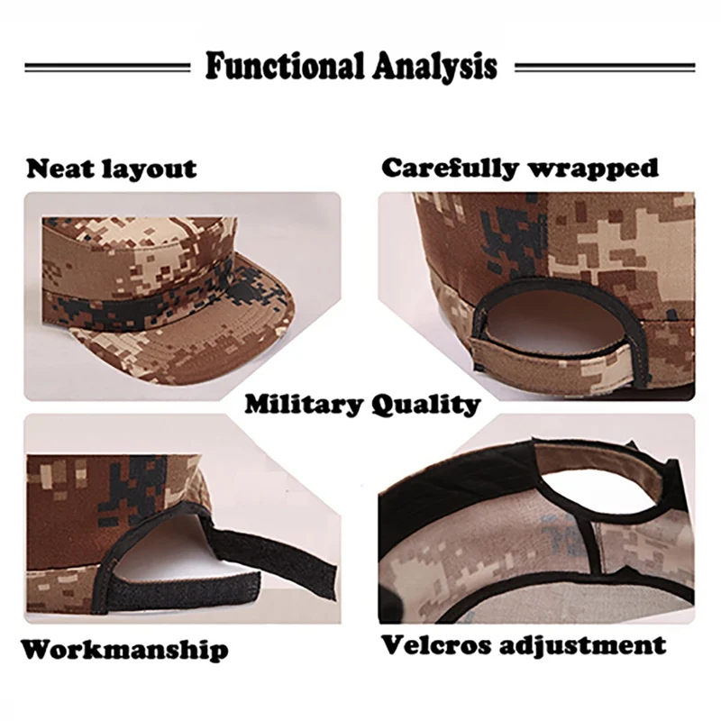 Бейсболка мужская в стиле милитари Классическая камуфляжная хлопковая