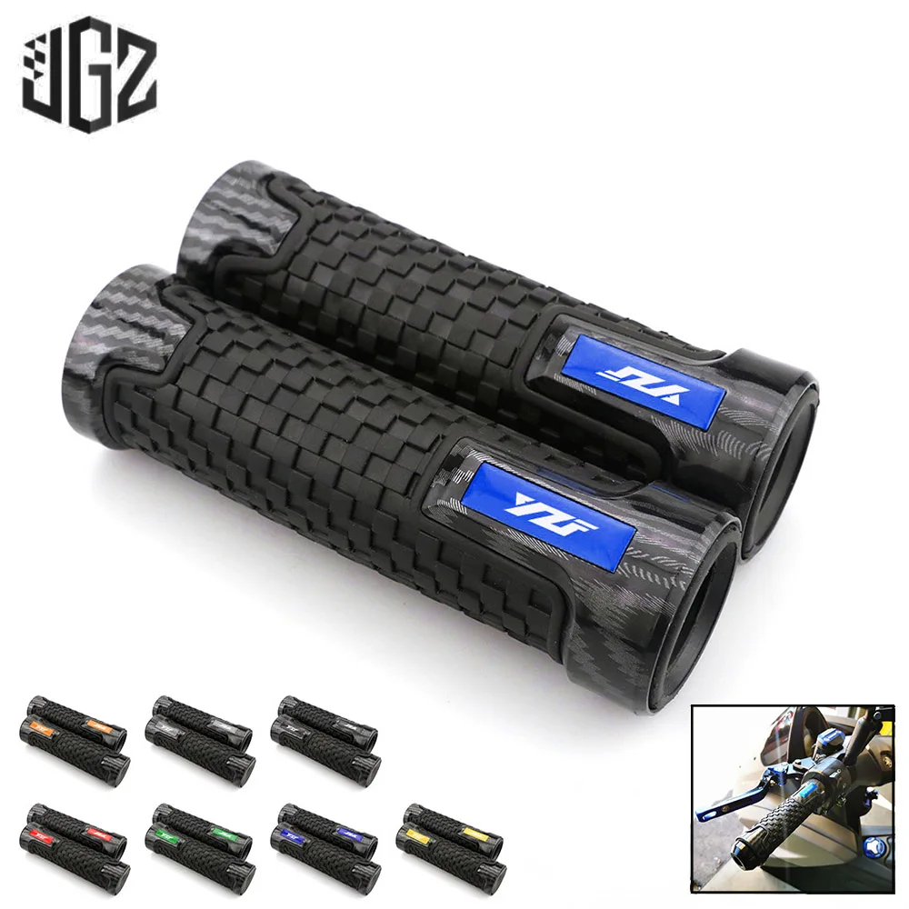 Пара резиновых углеродных пластиковых ручек для мотоцикла рукоятки Yamaha YZF R1 R3 R15