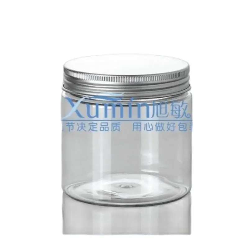 200ml clear Jar PET Jar with silver aluminum Cap 200g Mask Container Plastic Cream Jar Lotion Bottle Wholesale 50pcs/lot