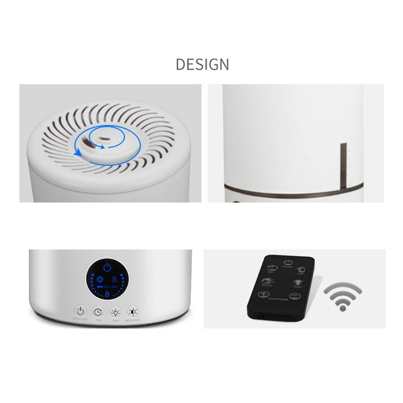 

3L Air Humidifier Air Purifying Mist Maker 7 LED Interior Lights Humidifier with Remote Control PressScreen