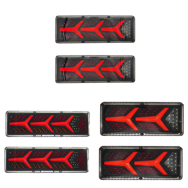 

2 PCS Waterproof 24V LED Tail Lights Trailer Truck Stop Rear Auto Car Signal Lamp Caution Lights