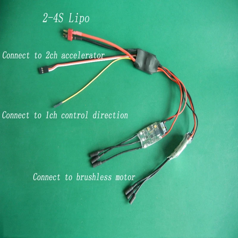 1 шт. бесщеточный смешанный контроллер 2ch Dual Way ESC 2-4S 20Ax2 APM части контроллера