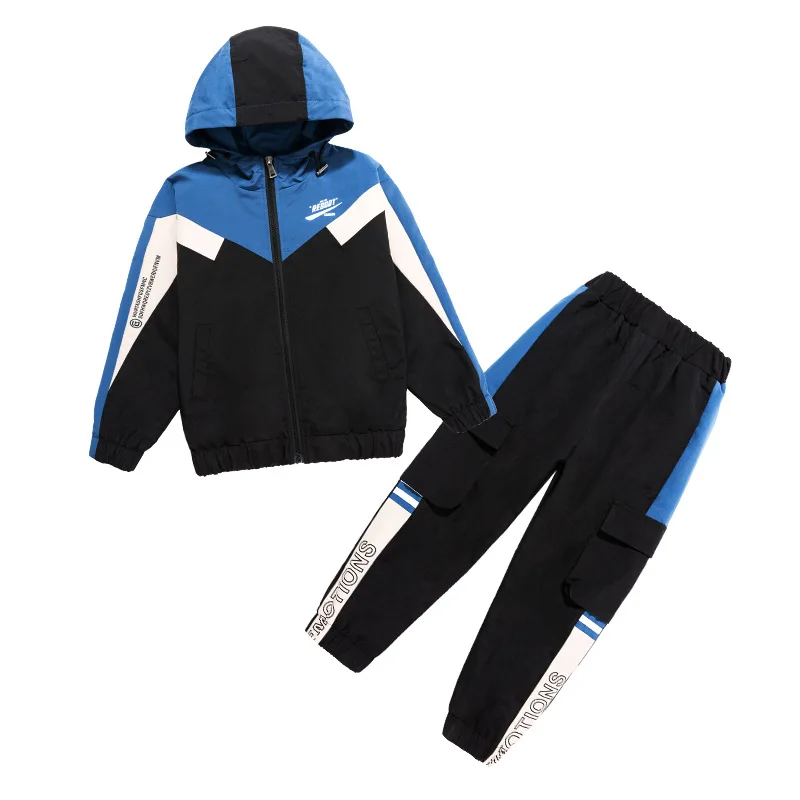 

Cool Spring Autumn Boys Clothing SuitsCoat + Pants 2pcs/Set Kids Jacket Teenager Casual Sport CottonTracksuit High Quality
