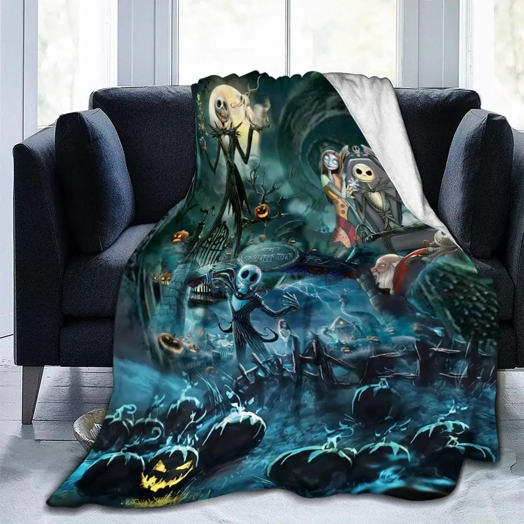 

Manta de Lana cálida y súper suave para sofá cama, manta con temática de personajes de dibujos animados para sala de estar, espo
