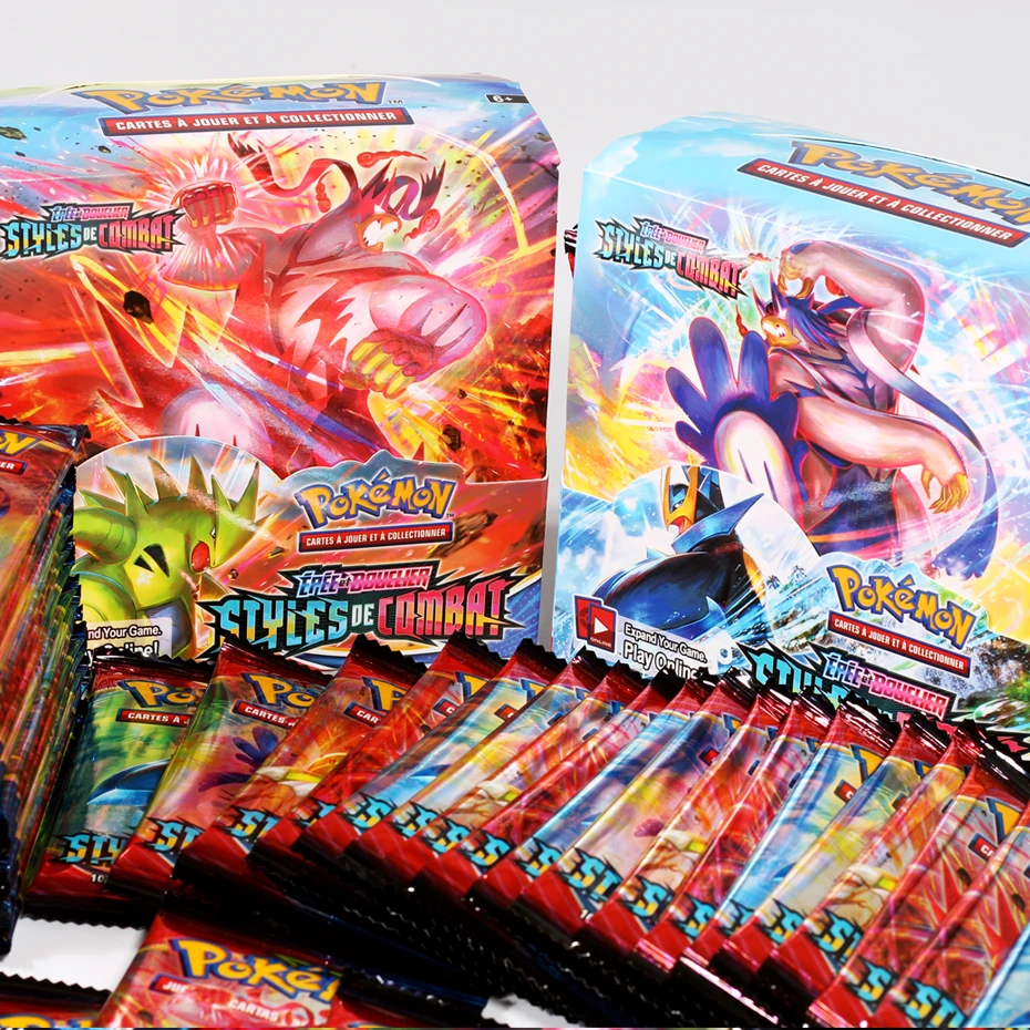 Tarjetas DE Pokemon COMBAT Booster, versi&oacute;n francesa, 50-2021 Uds., venta al por menor, &uacute;ltima DE 360-1