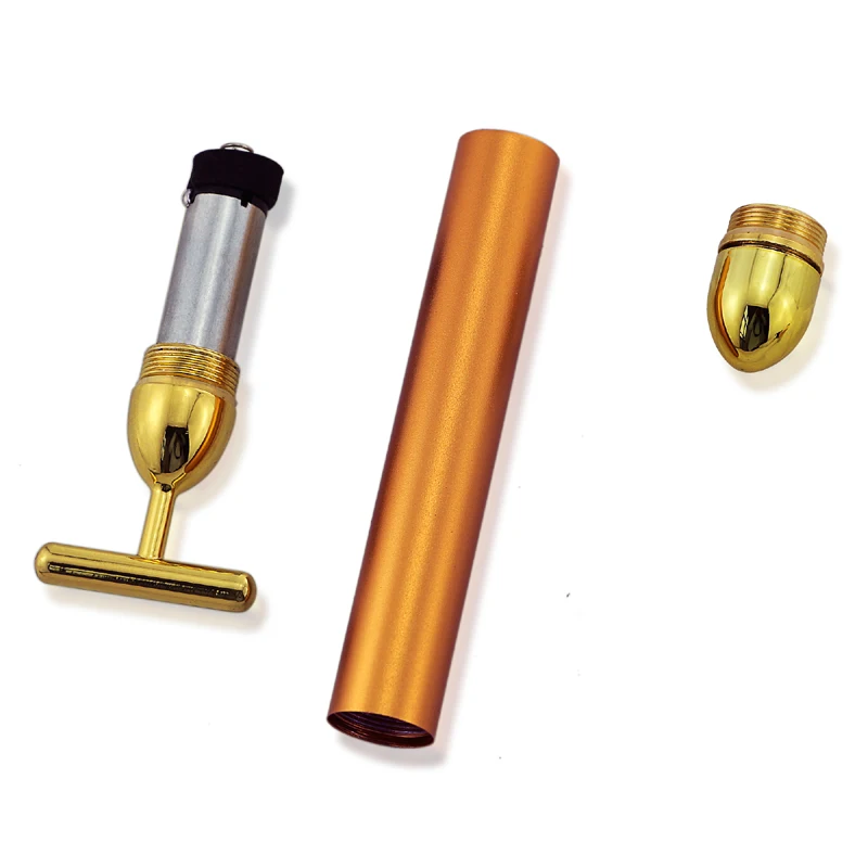 Энергетическая красота бар для похудения лица ролик лицо 24K золото вибрации