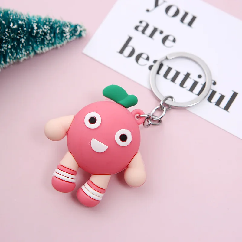 

Creative Fruit Doll Keychains Popular Cartoon Cute Children's Car Backpack Pendant Key Chain Belt Trinkets Key Ring Gift Porte
