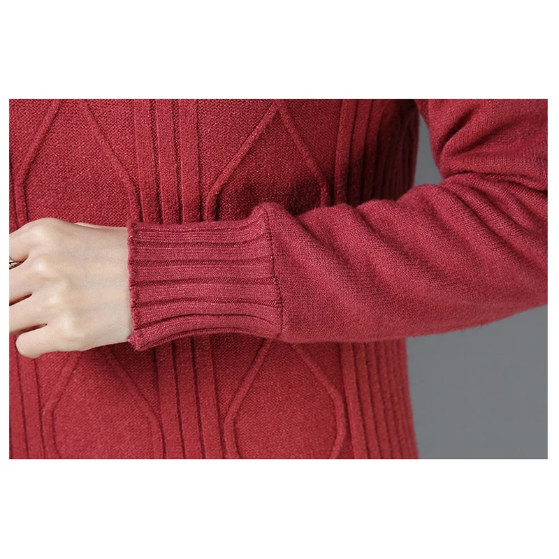 

Hot fashion Knitted Pullovers women Autumn And Winter warm Sweater Casual O-Neck Long sleeve sweater female