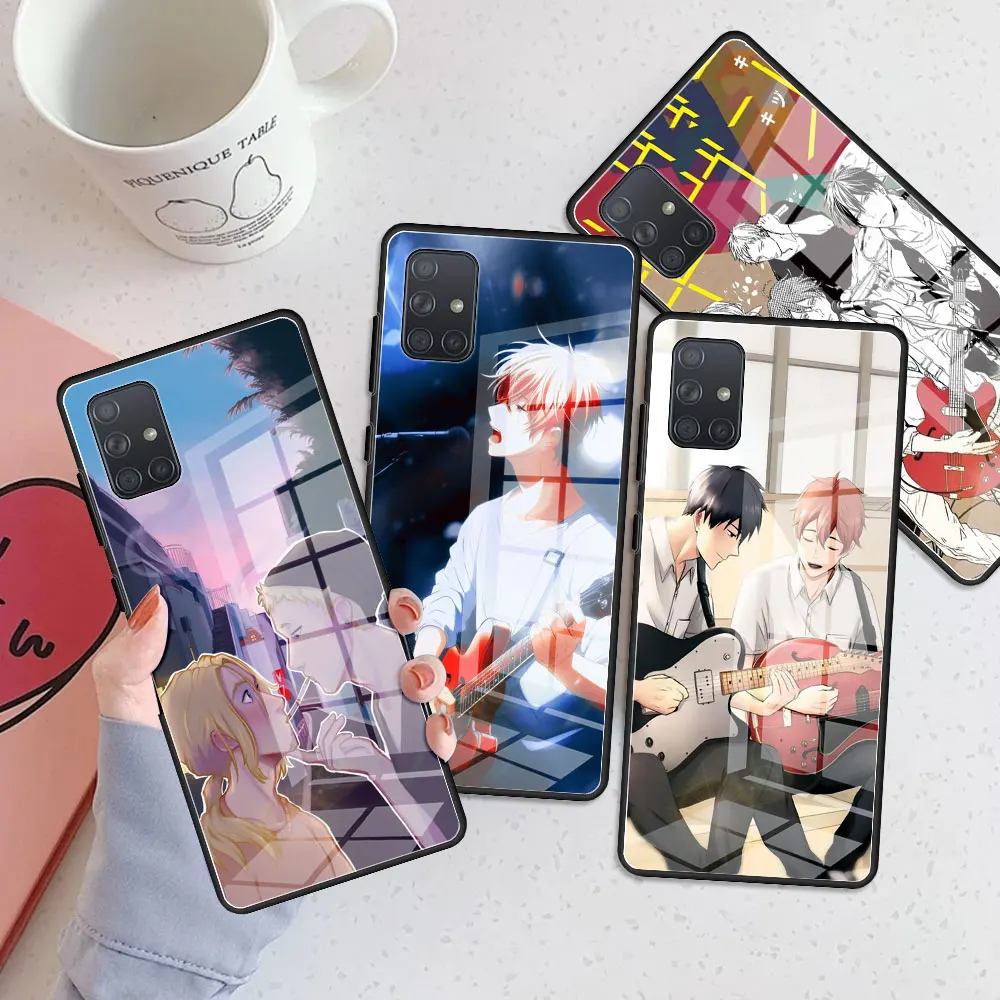 

Glass Phone Case for Samsung Galaxy A51 A50 A71 A70 A31 A21s A40 A41 A30 A10 A91 A11 A52 A72 5G 4G Cover Given Yaoi Anime Glam