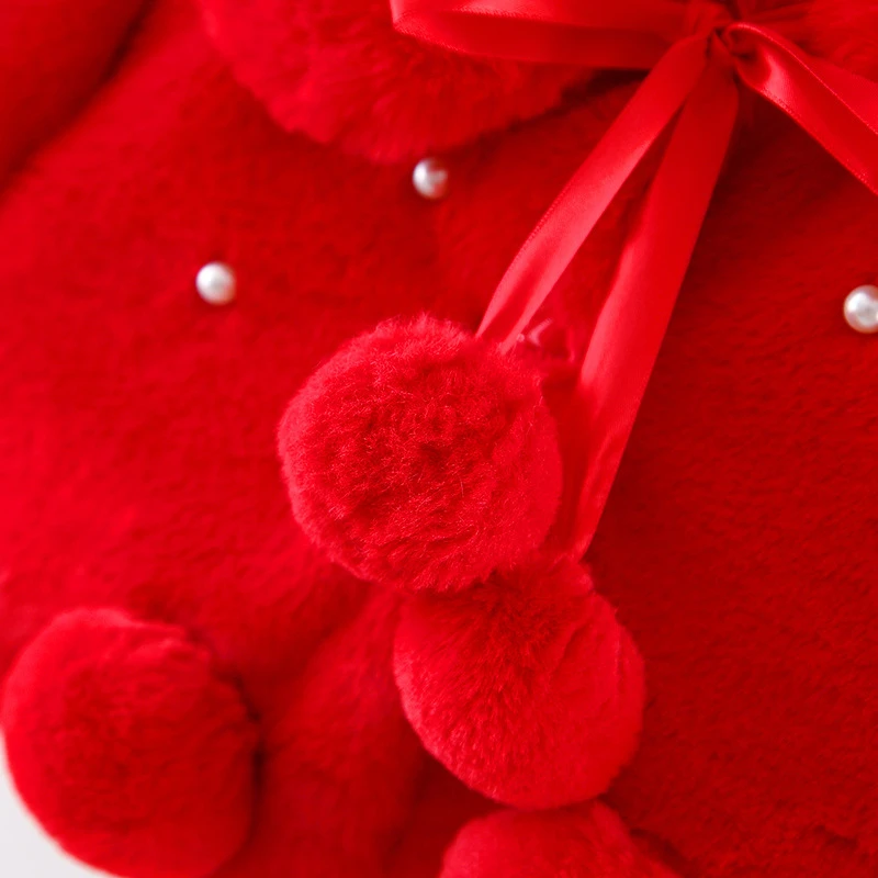 Детское зимнее пальто новая плотная меховая накидка для маленьких девочек