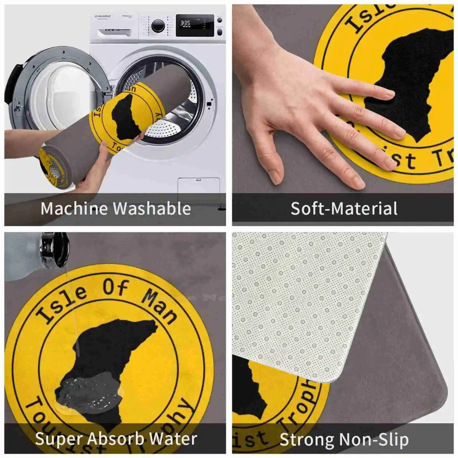 Оранжевый мягкий коврик для ног острова Мэн Tt товары комнаты ковер винтажные