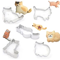 christmas cartoon cat magic wand cookie cutter stainless steel biscuit mold cookie cookie stamp gingerbread man cookie tools